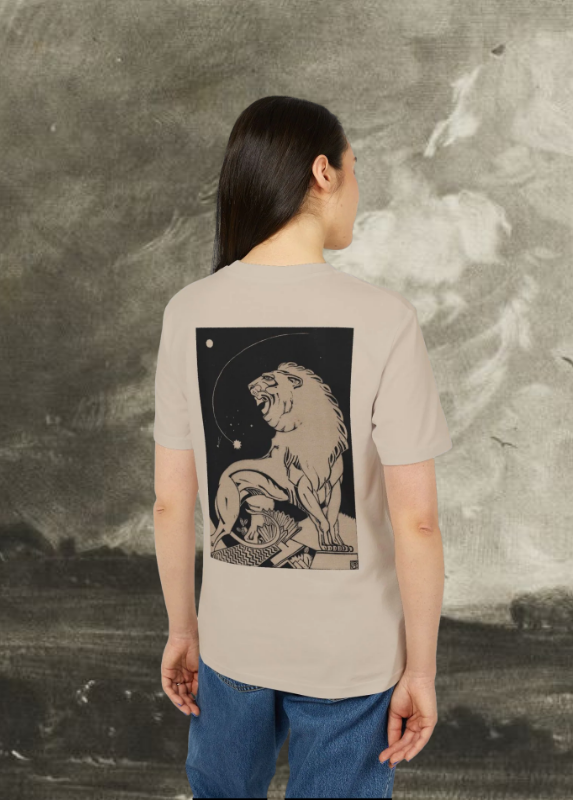 Leo Zodiac T-Shirt — Vintage Astrological Tee art-deco minimalist celestial print cotton to