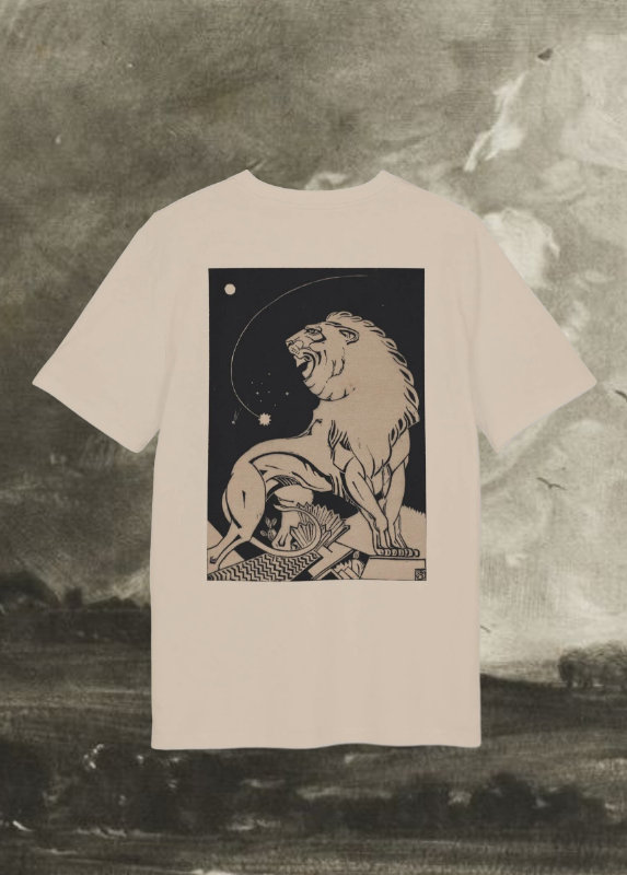 Leo Zodiac T-Shirt — Vintage Astrological Tee art-deco minimalist celestial print cotton to