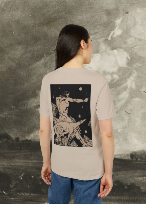 Aquarius Zodiac T-Shirt — Vintage Astrological Tee art-deco minimalist celestial print cotton tee